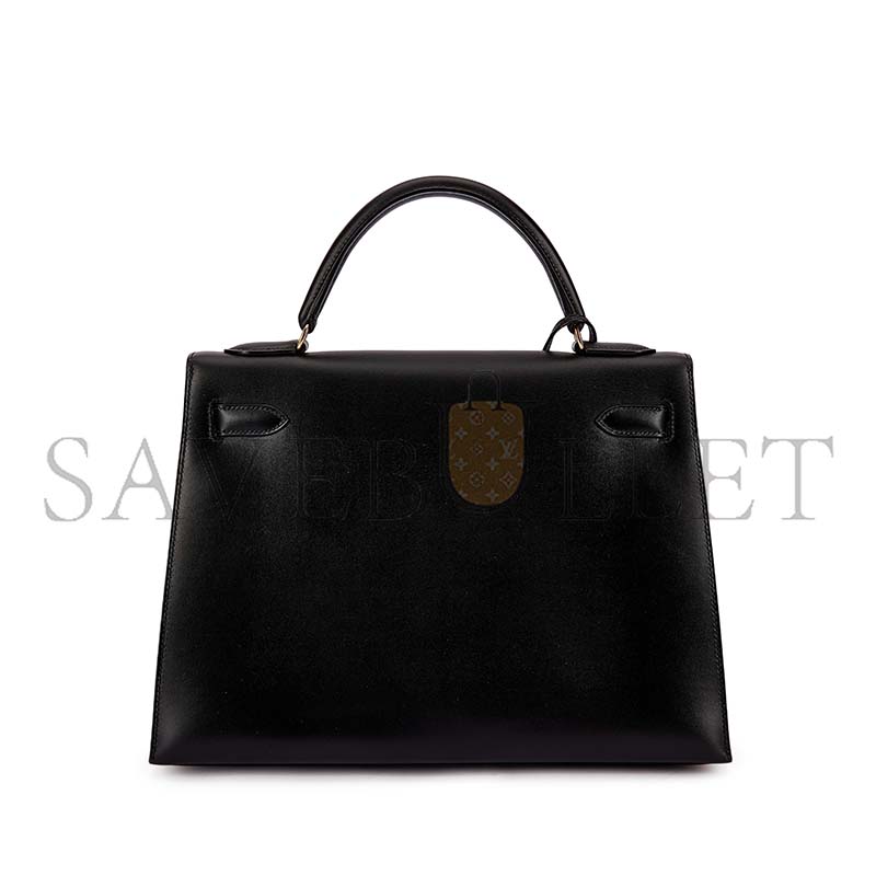 HERMÈS MASTER VINTAGE BLACK BOX KELLY 32 GOLD HARDWARE (32*23*10.5cm)